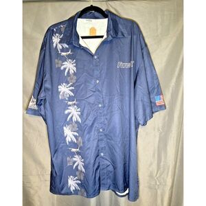 Apparel‎ Stuff ForceX Men's Palm Tree Button Up Shirt Blue XX-Large New